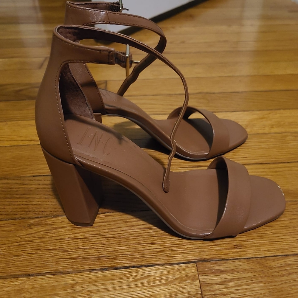 Brown Block heel sandals size 5.5
